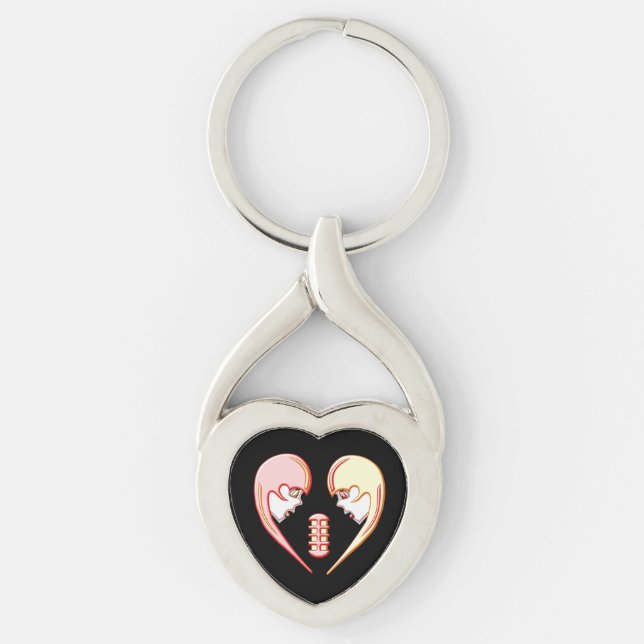 Chaveiro Girly BFF Karaoke Love Heart (Frente)