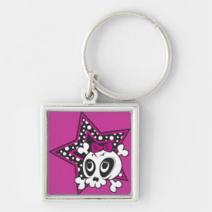 Chaveiro Girly Emo Skull
