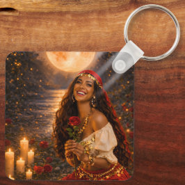 Chaveiro gitana vermelha 