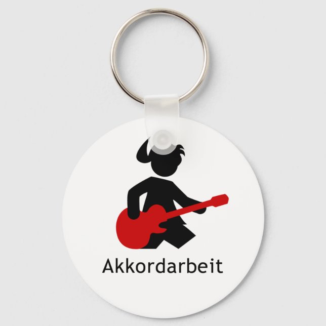 Chaveiro Gitardgöttin "Akkordarbeit"von Emma Shirt (Frente)