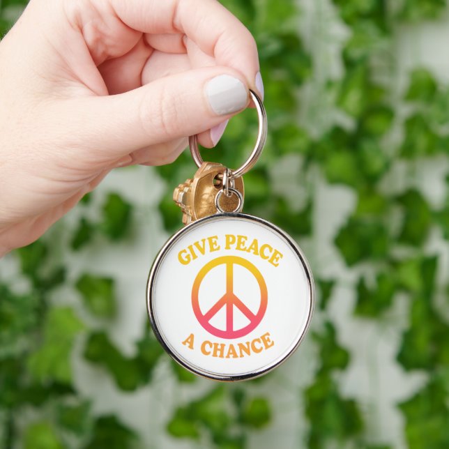 Chaveiro 'Give Peace a Chance' Keychain (Mão)