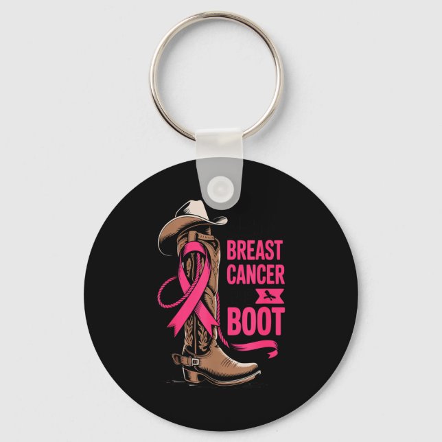 Chaveiro Giving Breast Cancer The Boot Cowboy Design  (Frente)
