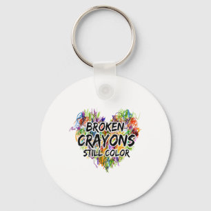 Chaveiro Giz Crayons Quebrados Ainda Colorem a Consciência 