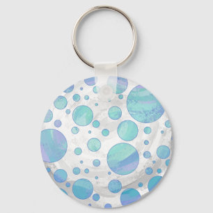 Chaveiro Glacier Blue Polka Dot Pattern