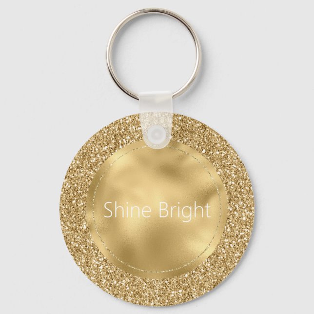 Chaveiro Glam Dourado Glitzy Glitzy (Frente)
