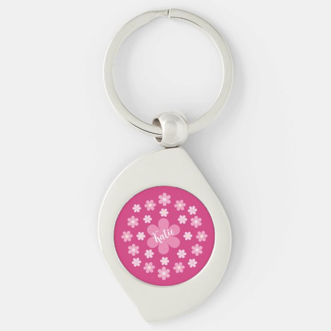 Chaveiro  Glamour Flor de Rosa- (Frente)