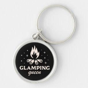 Chaveiro Glamping rainha glamper negro é engraçado estético