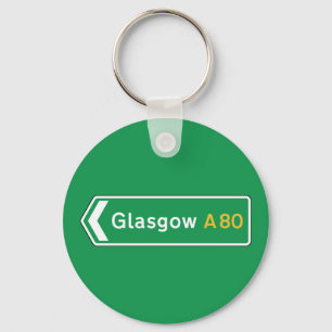 Chaveiro Glasgow, sinal de estrada BRITÂNICO