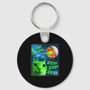 Chaveiro Glerp Glorp Gato Alien Divertido Meme Brainrot 