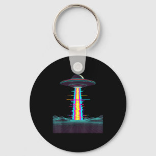 Chaveiro Glitchcore abdução ufo synthwave vaporwave alieníg