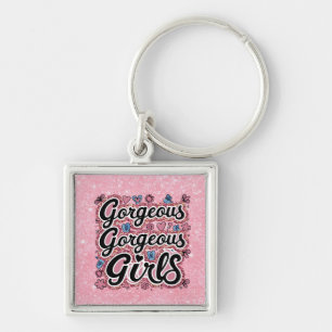 Chaveiro Glitter belo rabisco de garotas