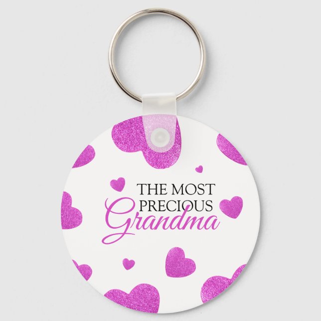 Chaveiro Glitter Cor-de-rosa-chic (Frente)