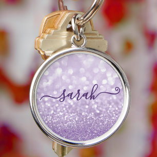Chaveiro Glitter de lavanda Personalizado