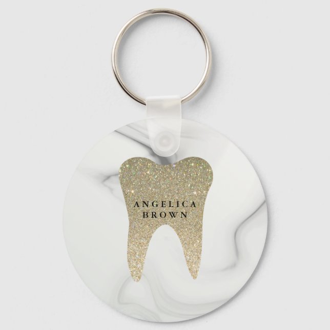 Chaveiro Glitter Dental Marble Pattern Keychain (Frente)