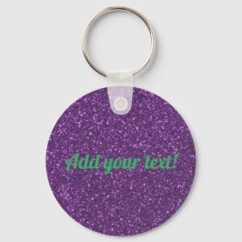 Chaveiro Glitter espumante roxo personalizado