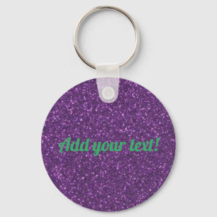 Chaveiro Glitter espumante roxo personalizado