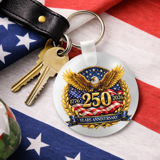 Chaveiro Glittered Semiquincentennial Eagle Emblem (Criador carregado)