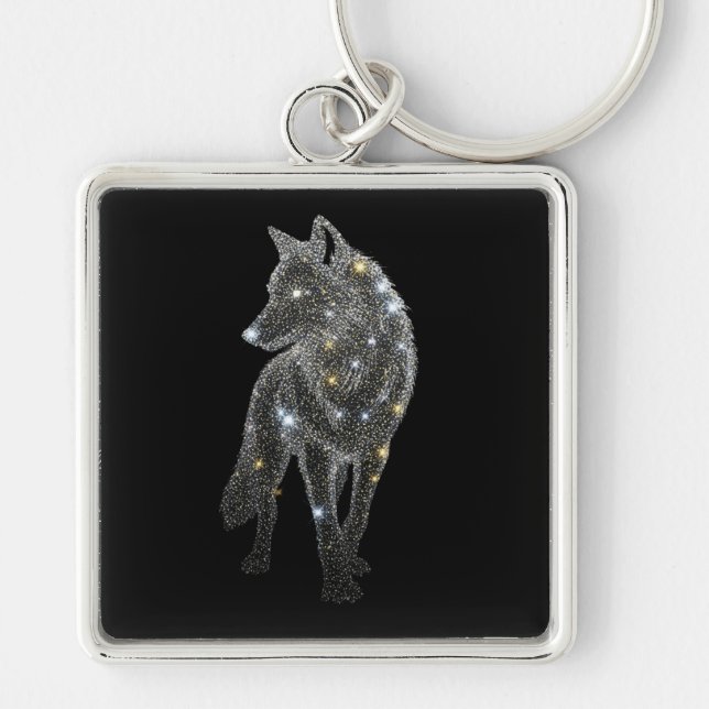 Chaveiro Glittering Wolf Key Ring (Frente)