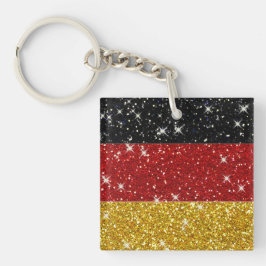 Chaveiro Glitters Germany Flag com Sparkles