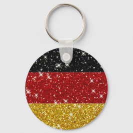 Chaveiro Glitters Germany Flag com Sparkles