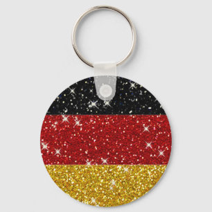 Chaveiro Glitters Germany Flag com Sparkles