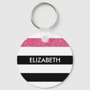 Chaveiro Glitz e nome cor-de-rosa FAUX