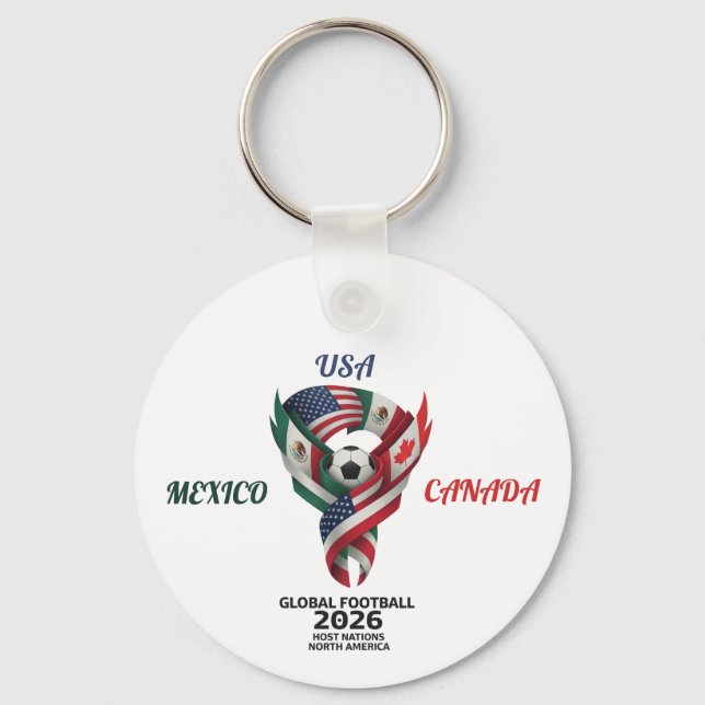 Chaveiro Global Football 2026 Keychain| Mexico USA Canada  (Frente)