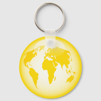 Chaveiro Globo Amarelo brilhante