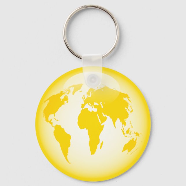 Chaveiro Globo Amarelo brilhante (Frente)