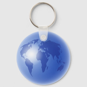 Chaveiro Globo azul do mundo