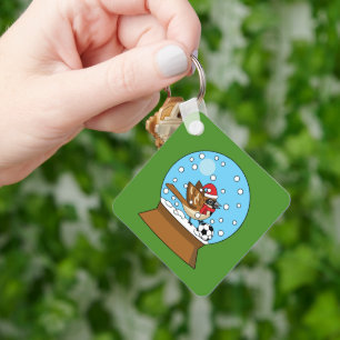 Chaveiro Globo de Neve com Jogador de Esparto Bonito