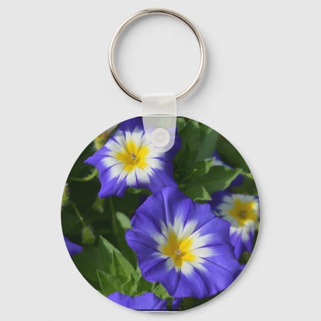 Chaveiro Glórias da Manhã Azul e Amarelo (Frente)