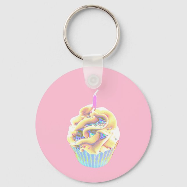 Chaveiro Glowing Glam Cupcake (Frente)