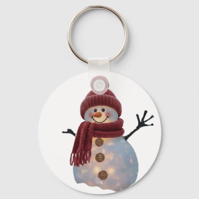 Chaveiro Glowing Winter Snowman - Cozy Christmas Night (Frente)