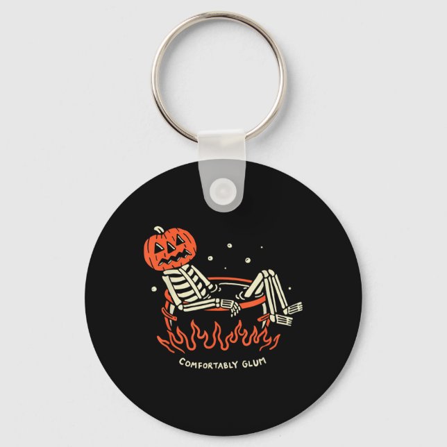 Chaveiro Glumamente Confortável - Esqueleto de Halloween Vi (Frente)