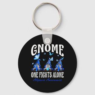 Chaveiro Gnome One luta sozinho Alopecia Consciência 1