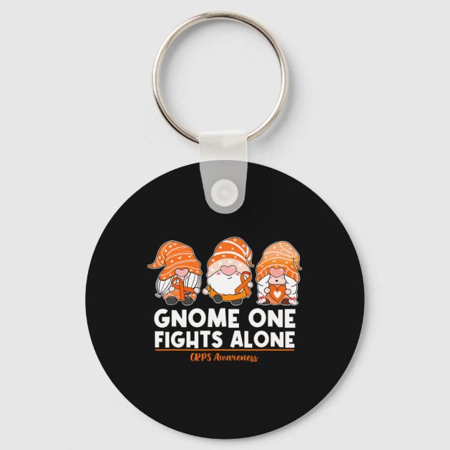 Chaveiro Gnome One luta sozinho com as armas de fita laranj (Frente)