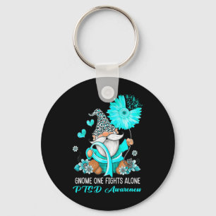 Chaveiro Gnome One luta sozinho o guerreiro Teal Ribbon Pts