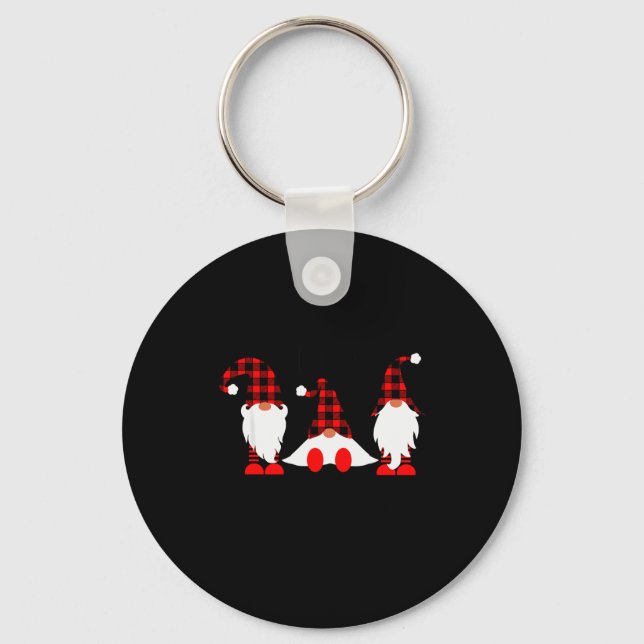 Chaveiro Gnomes For The Holidays Buffalo Plaid Gnome Christ (Frente)