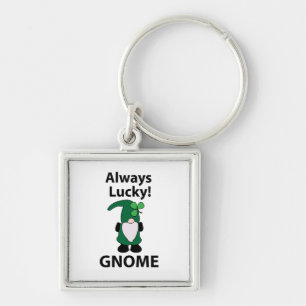 Chaveiro Gnomo de Dia de São Patrício Sortudo de Shamrock
