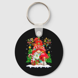 Chaveiro Gnomo de Rena Engraçado e Luzes de Natal de Bolich