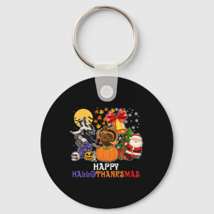 Chaveiro Gnomo Feliz Hallothanksmas Halloween Dia de Ação d