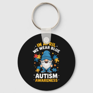 Chaveiro Gnomo fofo mês de conscientização do autismo abril