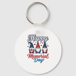 Chaveiro Gnomo Patriótico Feliz Dia dos Veteranos Camisa Vi