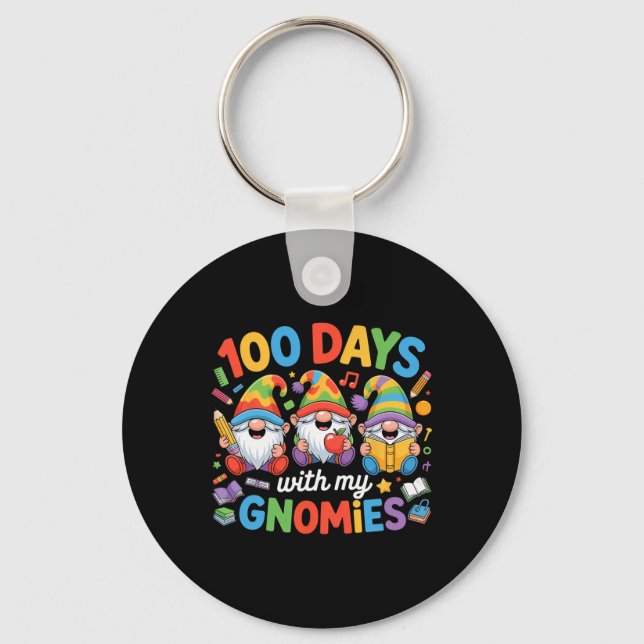 Chaveiro Gnomo Professor Crianças 100 Dias De Escola  (Frente)