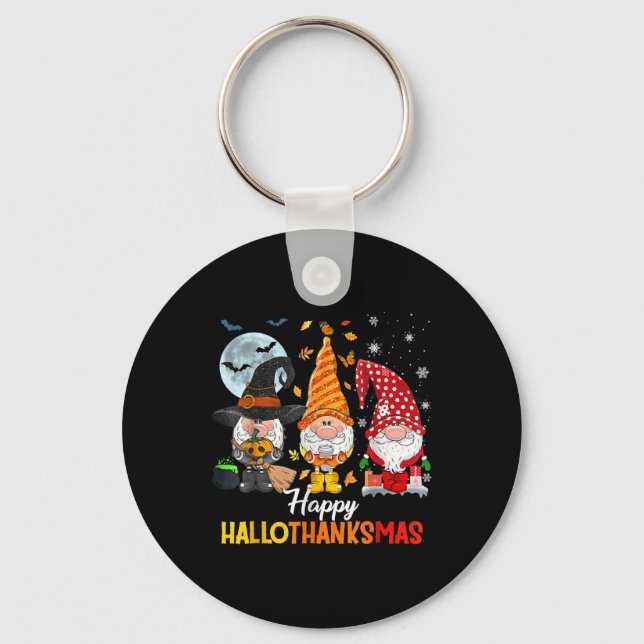 Chaveiro Gnomos Lover Halloween Feliz Natal Feliz Hallo (Frente)