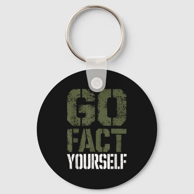 Chaveiro Go Fact Yourself Funny Military Stencil Tactical S (Frente)
