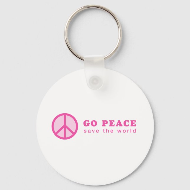 Chaveiro Go Peace (Rosa) (Frente)