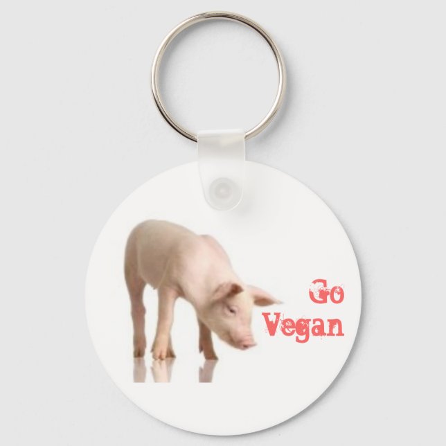 Chaveiro Go Vegan Piglet (Frente)