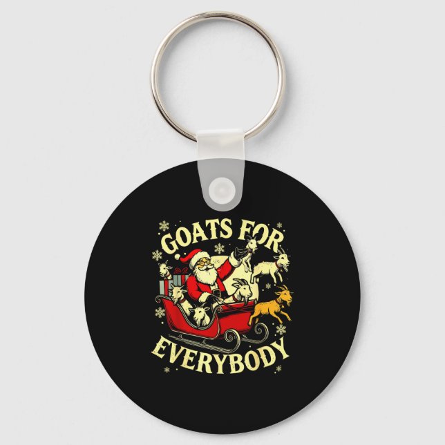 Chaveiro Goats For Everybody Santa Funny Christmas Goat Mom (Frente)